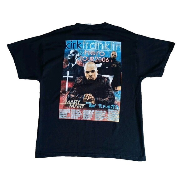 Vintage Kirk Franklin T-Shirt Men's Size Large 2006 Tour Graphic Short Sleeve - Picture 6 of 9